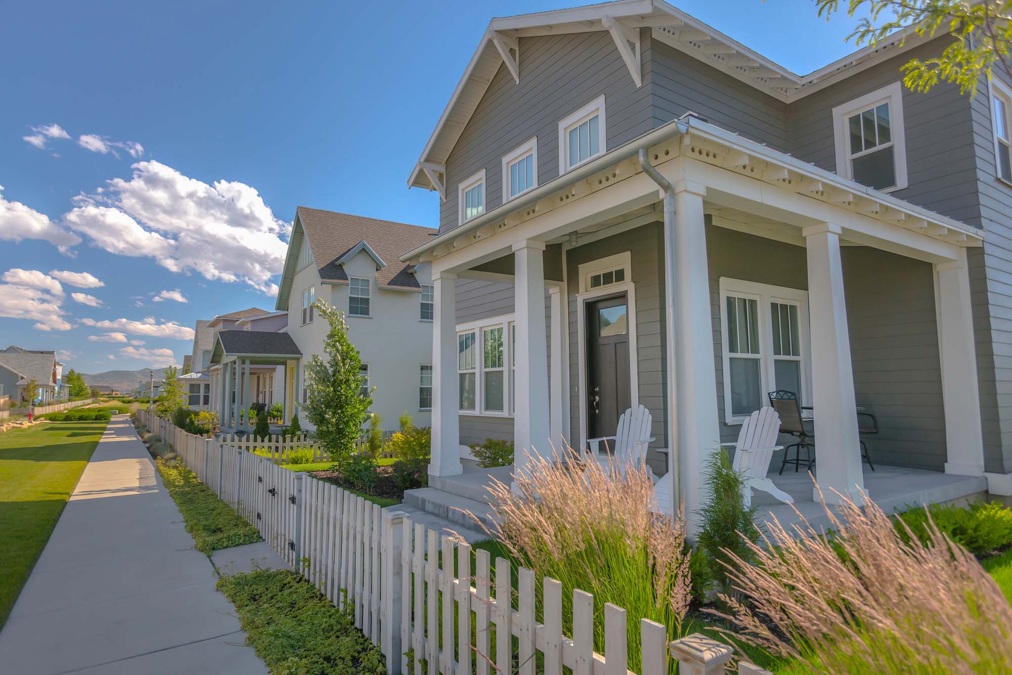 A home in the suburbs with new siding and exterior
