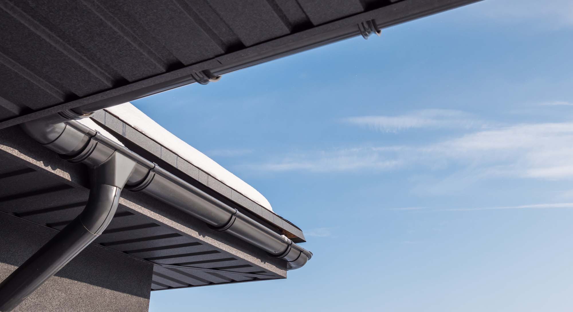 Home gutter system on a home in Denver CO